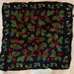 Vintage Echo Silk Scarf Holly Berry by Echo 20” square
